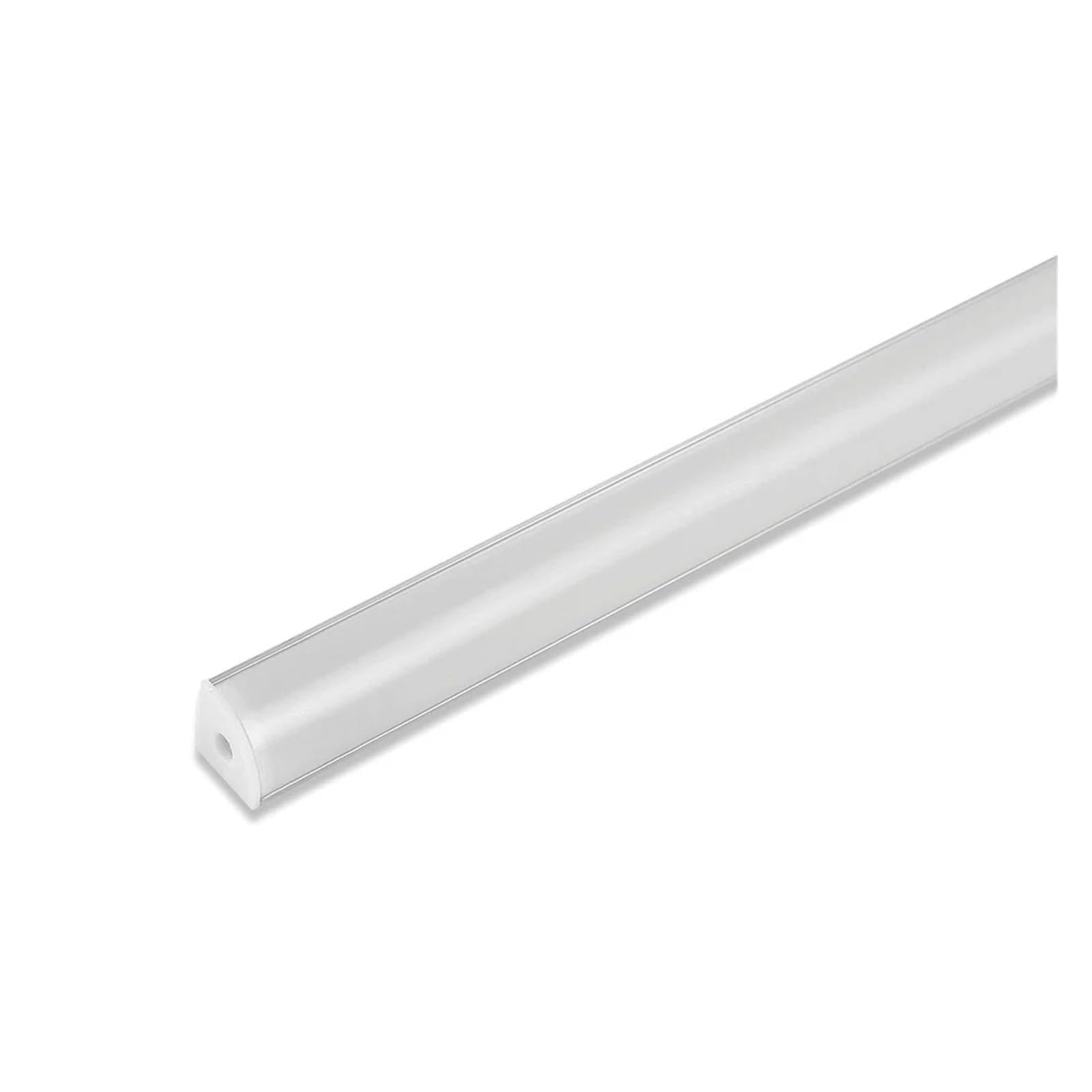 Canal de aluminio LED que difumina la luz con cubierta lechosa en U para tiras 3528 y 5050