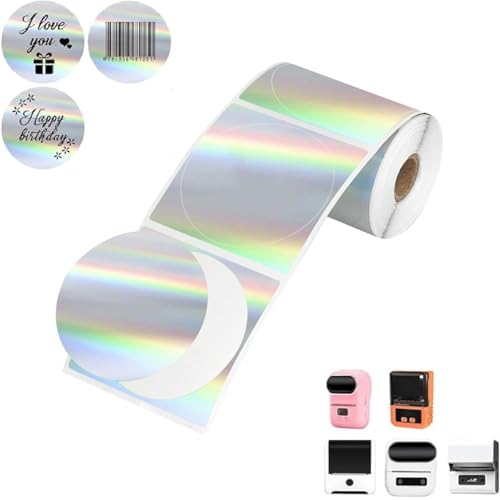 karonpeln ���M�p�� Phomemo M220 M200 M221 M110�Ή� ���M���[���� ���x���V�[�� ���S�� �ϐ� 50x50mm ���E���h 140������ �ی^ �������x�� �l�D �A�h���X �T�[�}���v�����^�[�p ���[�U�[�X�e�b�J�[ DIY 