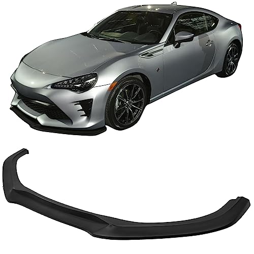 Front Bumper Lip Compatible with 2013-2020 Toyota 86, GT Style Black PU Front Lip Finisher Under Chin Spoiler Add On By IKON MOTORSPORTS