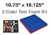 5S Tool Box Shadow Foam Organizers (2 Color) FITS Craftsman Waterloo and Husky Tool CHESTS (10.625" x 22.25", Blue Top/Red Bottom) #3