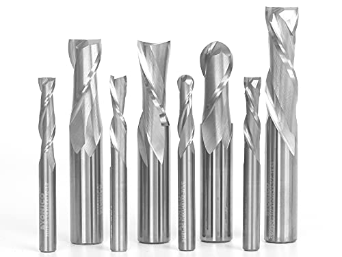 Image of YONICO CNC Endmill Router Bit Solid Carbide 1 /4-Inch & 1 /2-Inch Shank 14804