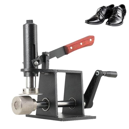 Máquina de prensado de suela de zapatos, herramienta de aplanamiento de bordes hecha a mano para suelas de hasta 15 mm, herramienta de crimpado de cuero fácil de operar para reparación de zapatos