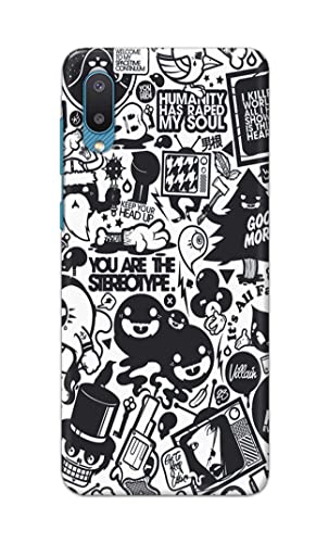 Image of Printed Hard Back Cover Case for Samsung Galaxy M02 | Samsung Galaxy A02 Back Cover (Mixed Cartoon) -1302