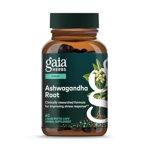 Gaia Herbs Ashwagandha Root Capsules - Organic, Supports Stress Response, Immune System, and Restful Sleep - 60 Vegan Liquid Phyto-Capsules (30-Day Supply)