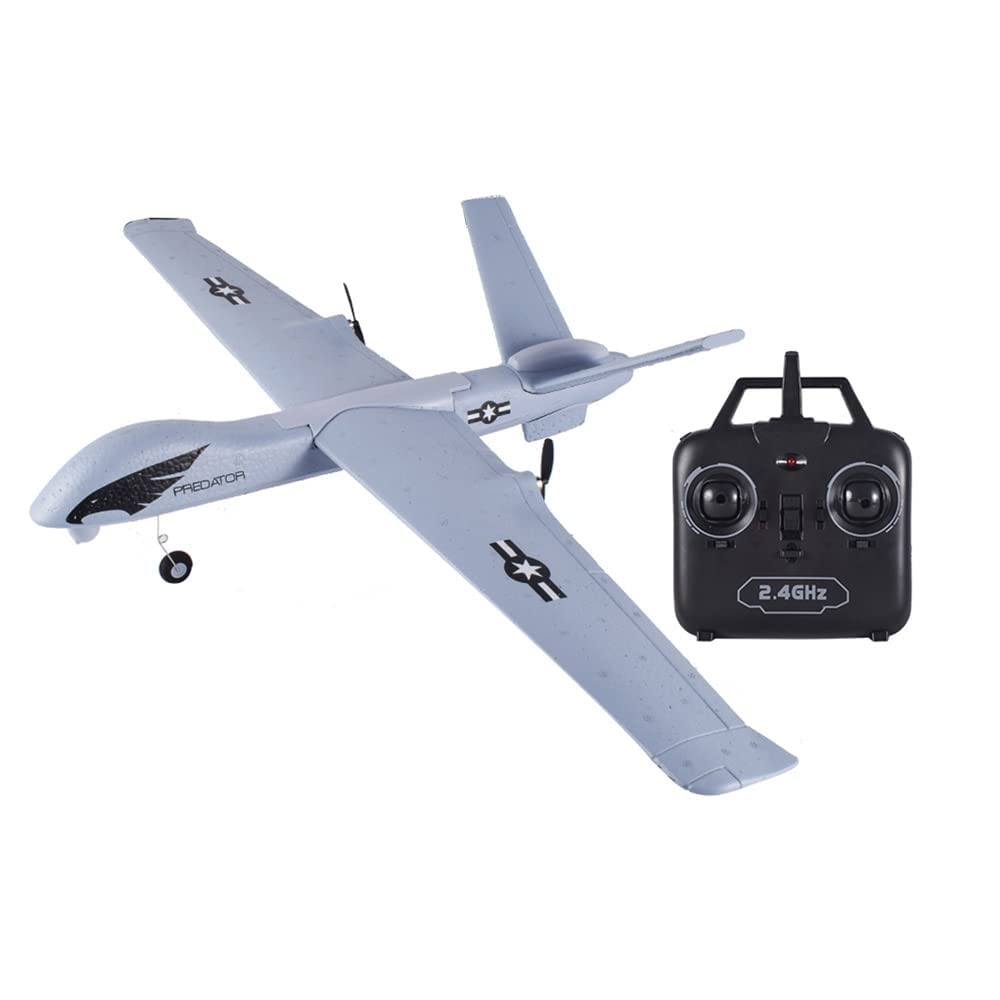 Samolot zdalnie sterowany Samolot zdalnie sterowany - 2,4 GHz, 2 kanały Zdalnie sterowany samolot DIY z 3-osiowym żyroskopem dla początkujących RC samolot z 2 akumulatorami, szybow