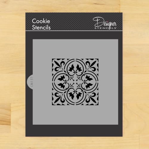 Small Scroll Tile (3 Inch) Cookie and Craft Stencil |