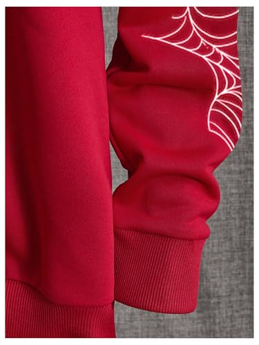 SHENHE Men's Zip Up Graphic Spiderweb Print Long Sleeve Goth Hoodie Sweatshirt Jacket4