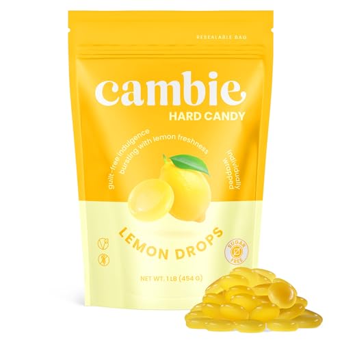 Image of Cambie Sugar Free Lemon Drops Hard Candy Individually Wrapped - 1 lb