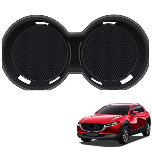 For マツダ CX-30 専用 カップホルダー用シリコンコースターセット 滑り止め・傷汚れ防止・ノイズ軽減設計 ドリンクホルダーカバー 内装保護カスタムアクセサリー 取付簡単