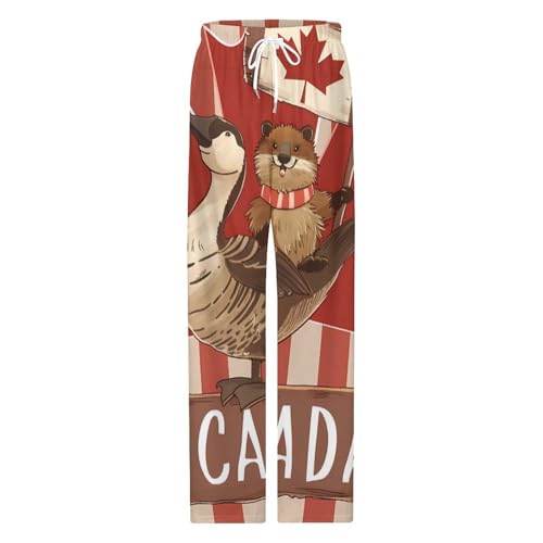 Canadian Beaver Mens Pajama Pants Print Lounge Pant PJ Bottoms Sleepwear Loungewear4