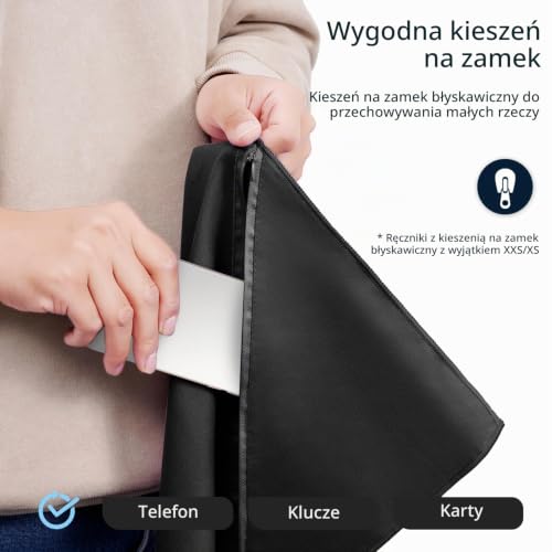 BAGAIL Ręcznik podróżny z mikrofibry, kempingowy, kąpielowy, plażowy, szybkoschnący, bardzo chłonny, ultrakompaktowy, do uprawiania sportu, na siłownię, do jogi i wędrówek z plecakiem