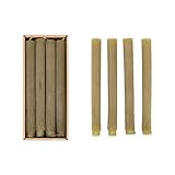 Creative Co-Op Unscented Pleated Taper Candles in Box, Set of 12