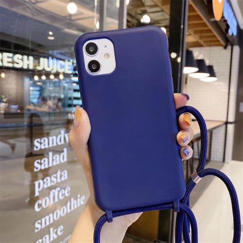 Étui silicone souple TPU iPhone 12 et 13 Mini - Style urbain bleu foncé