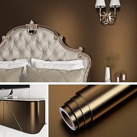 Livelynine Self Adhesive Gold Wallpaper Roll Cover