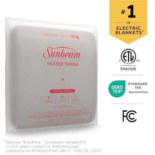 Sunbeam 12370 Royal Luxe Microplush Heated Throw Electric Blanket thumb #8