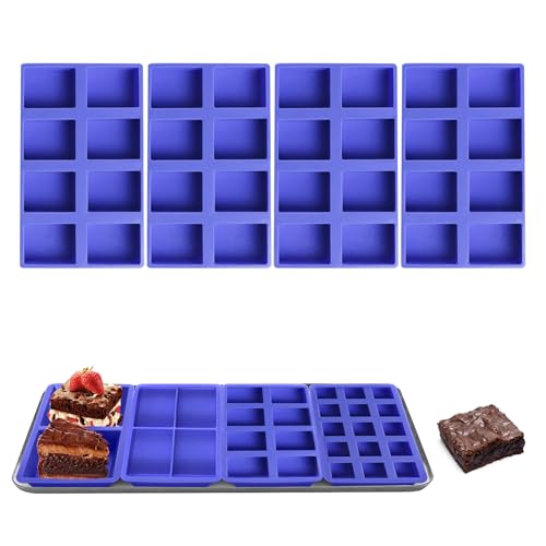 ZHUOMINGJIA 4 Pcs Silicone Tray Dividers for Harvest Right Freeze Dryer,Silicone Food Molds for Harvest right freeze dryer accessories，Reusable Dryer Food Freezer Trays (Purple,8 Cavities)