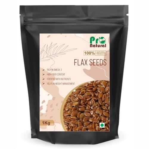 Image of Pronatural Raw Flax Seeds 1kg - Fibre Rich Alsi Seeds for Weight Management