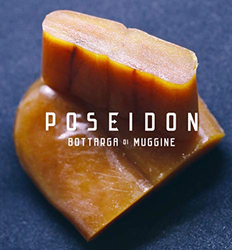 Poseidon Bottarga (gewürzt wild Meeräsche Rogen) Mittelmeer-Superfood aus Sardinien Made in Italy 100 ~ 130 g Kosher