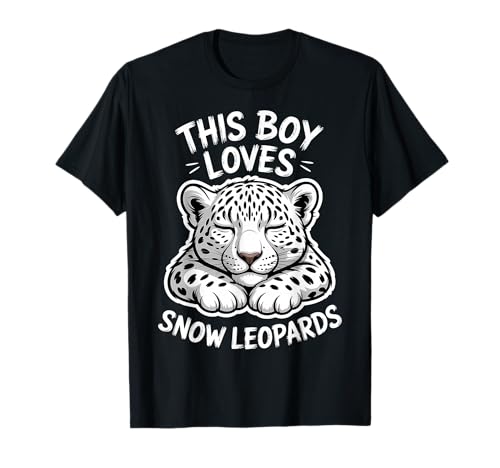 Este Chico ama los leopardos de Nieve Camiseta