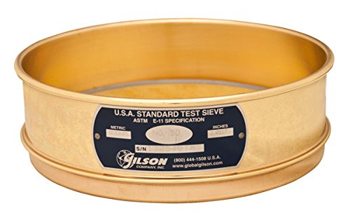 Gilson 8-Inch (203Mm) Astm E11 Test Sieve, All Brass, No. 10 (2.0Mm) Opening Size, Full Height (V8Bf #10) #TOP21