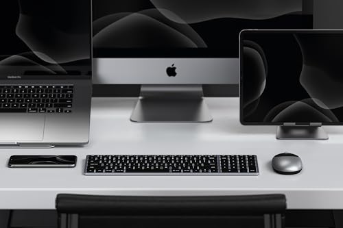 Image of Satechi Slim X2 Bluetooth Backlit Keyboard for Mac, Illuminated Keys & Multi-Device Sync, for MacBook Air /Pro /Neo, iPad Air /Pro, iPad mini, Mac mini, iMac - Space Gray