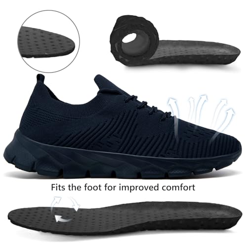 Image of Mens Running Shoes Fashion Sneakers Slip on Breathable Tennis Gym Sports Workout Walking Shoes Lightweight