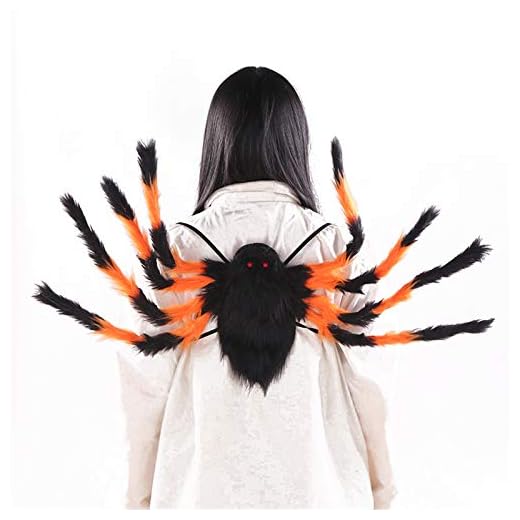 WOWOWO Enorm spindel ryggsäck skrämmande spindel håller godis för halloween barn vuxna leksaker