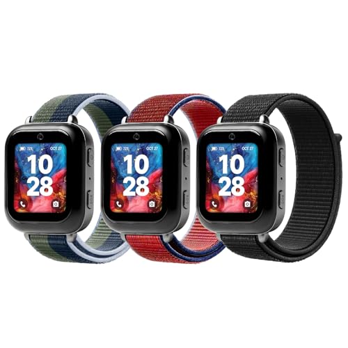 NewJourney Kids Nylon Bands Compatible with Bark Watch Breathable Hook&Loop Band for Boys Girls