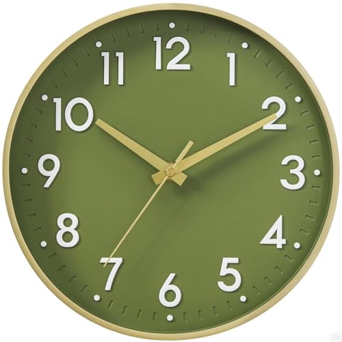 Mosewa Wall Clock 8 Inch, Battery Operated Silent Non-Ticking Modern Analog Clock Decorative for...