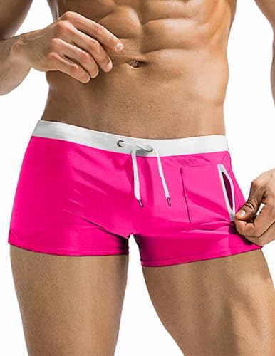 image for COOFANDY Mens Quick Dry Lightweight Square Leg Cut Trunks Swimwear, X-