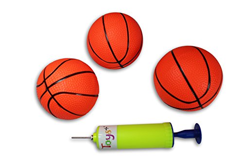 Toys+ 3 Pack! Inflatable Mini Basketballs Includes Pump and Needle Magic Shot Pro Mini Hoop Basketballs