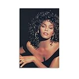 HWUEWQLERJI Whitney Houston Poster mural vintage dcoratif sur toile pour salon, chambre  coucher, 30 x 45 cm, sans cadre