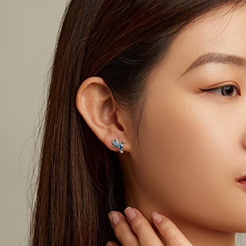 Boucles d'oreilles pendantes oiseau phénix femmes en zircone