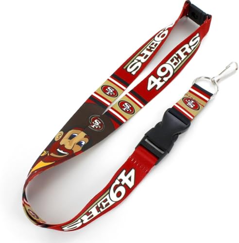 Aminco NFL San Francisco 49ers Mascot Team Lanyard