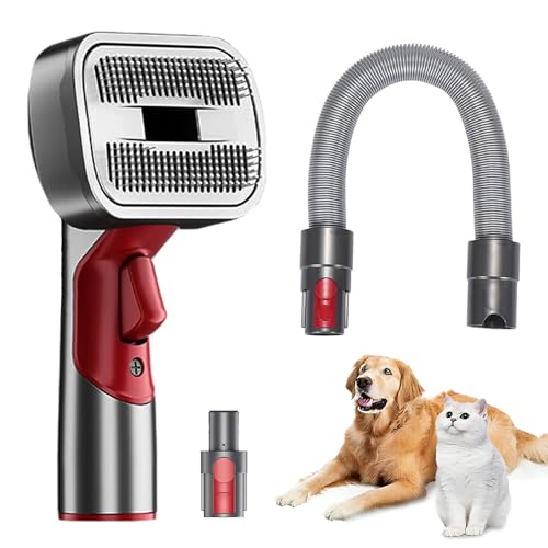 LAQVITA Pet Dog Grooming Attachment Kit, Deshedding Brush Attachment for Dyson V15, V11, V10, V8, V7 – Effective Grooming & Cleaning – Hair Grooming Tools for Dog and Cat, 3 Pack
