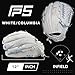 SSK FP5 Fastpitch Softball Glove – Infield - Outfield - Pitcher – 11.5”-11.75”-12”-12.25”-12.5”-12.75”-13”– Right & Left Hand Throw (White/Columbia - Laced Basket Web, 12