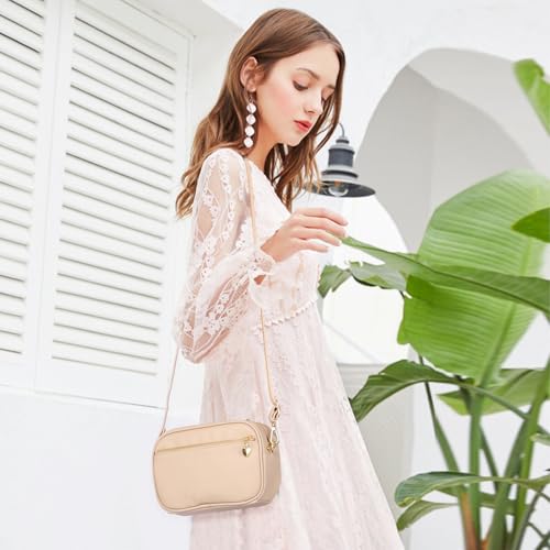 Triple Zip Small Crossbody Bag for women Pu Leather Purses Small Shoulder Handbag 6