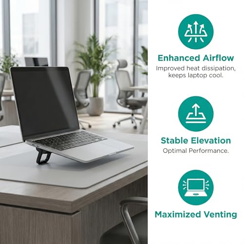 Soportes Ajustables para Laptop NIIIYTYB 4 Piezas Negro miniatura 4
