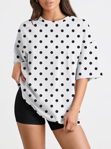 Image of Trendy Queen Womens Oversized T-Shirts Short Sleeves Workout Tops | Casual Summer Gym Tees Plus Size Fashion Clothes 2026