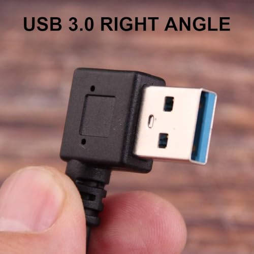 Oxsubor USB C 90 Degree Right Angle Cable Extension USB 3.0 Type c Cable Left & Right Angle Male (30CM,12IN)(2 Pack)