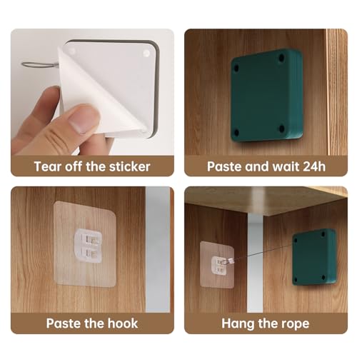 image for SHIMIDO Upgraded Punch-Free 1000g Automatic Screen Door Closer, Storm 