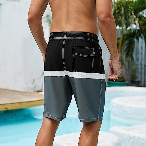 Arcweg Mens Swim Trunks with Compression Liner 9” Men Beach Board 2 in 1 Bathing Suit with Zipper Pockets, Quick Dry3