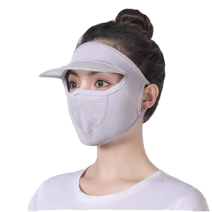 GOSHTI ENTERPRISE Women Summer Combo | Cooling Arm Sleeves + UV Face Mask with Sun Visor | Ice Silk Sun Protection Set for... - Review, Price and Buying Guide