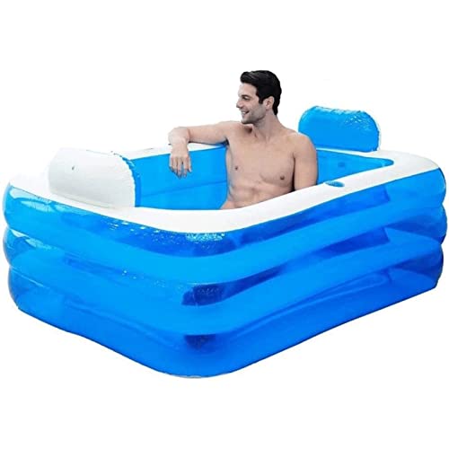 HJDQMDHA Centro de Juegos Piscina Inflable Gruesa de Gran tamaño, Piscina Inflable con Respaldo cómodo, Piscina de Patio Trasero para niños/niños pequeños/Adultos
