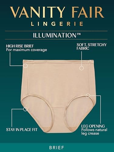 Image of Vanity Fair Women's Illumination Brief Panties, Silky Stretch & Satin Trim
