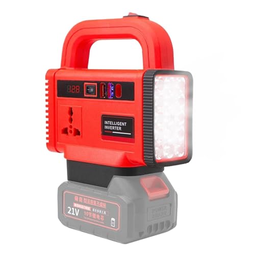 Inversor de batería y generador de carga solar portátil con iluminación para camping