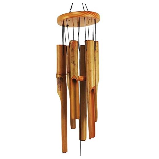 MUMTOP Bamboo Wind Chimes, Outdoor Wooden Wind Chime with Amazing Deep Tone for Garden, Patio, Home or Outdoor Decor