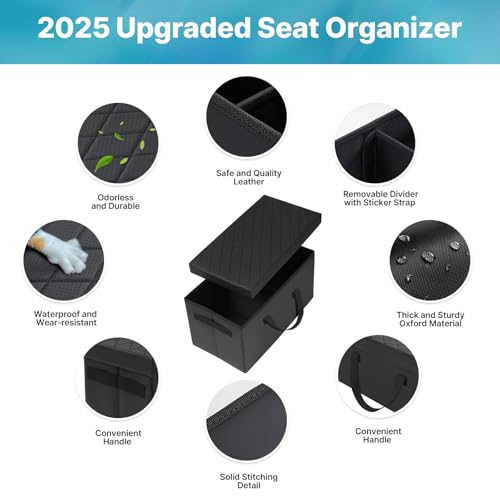 Image of Mixsuper Liner Car Seat Organizer for Chevrolet Traverse 2018-2026, Console Organizer Backseat Box for Chevy Traverse, Dog Box Storage Bin Supplies Travel Accessories