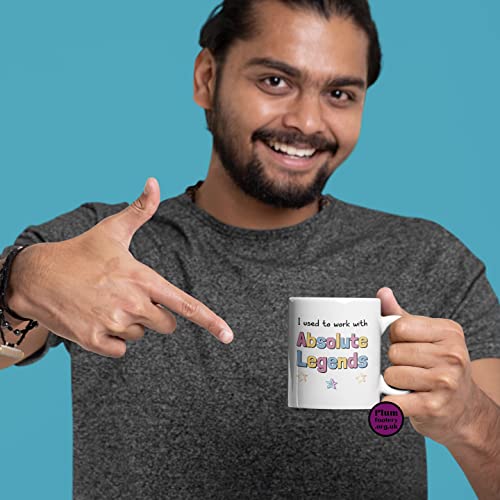 Leaving Gift Mug, I Used to Work with Absolute Legends Cup (White) - Image 3