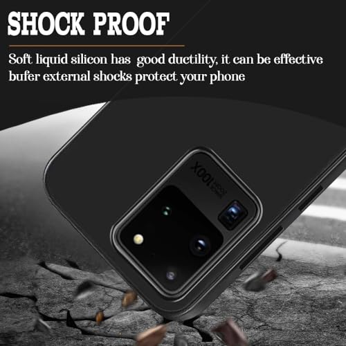 Image of Back Cover for Samsung Galaxy S20 Ultra 4G / S20 Ultra 5G | Full Camera Protection | Premium Liquid Silicon Case | Flexible Bumper Case for Samsung Galaxy S20 Ultra 4G / S20 Ultra 5G (Black)